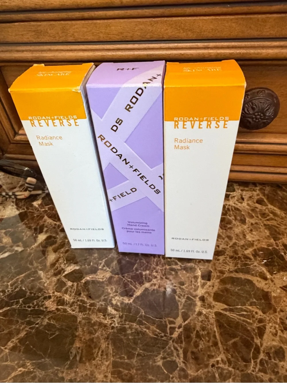 Rodan + Fields Radiance Mask Trio - Orange & Lavender hand lotion Pack
